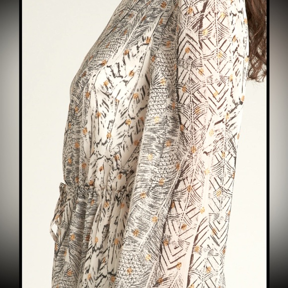 EN CREME PRINT LONG SLEEVE FLARE SKIRT DRESS ❤️IN STORES❤️ - Picture 4 of 5